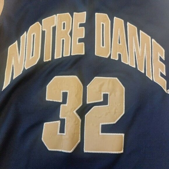 Vintage CA College Authentics Notre Dame Basketball Jersey Mens Size M #32 Blue - Picture 2 of 7